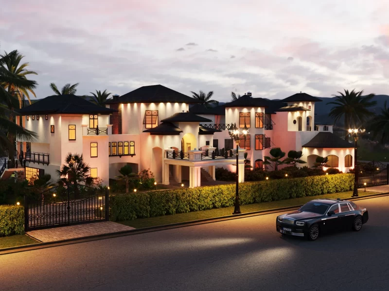 Exterior Plan View Evening View Of Hotel At Indian Beach