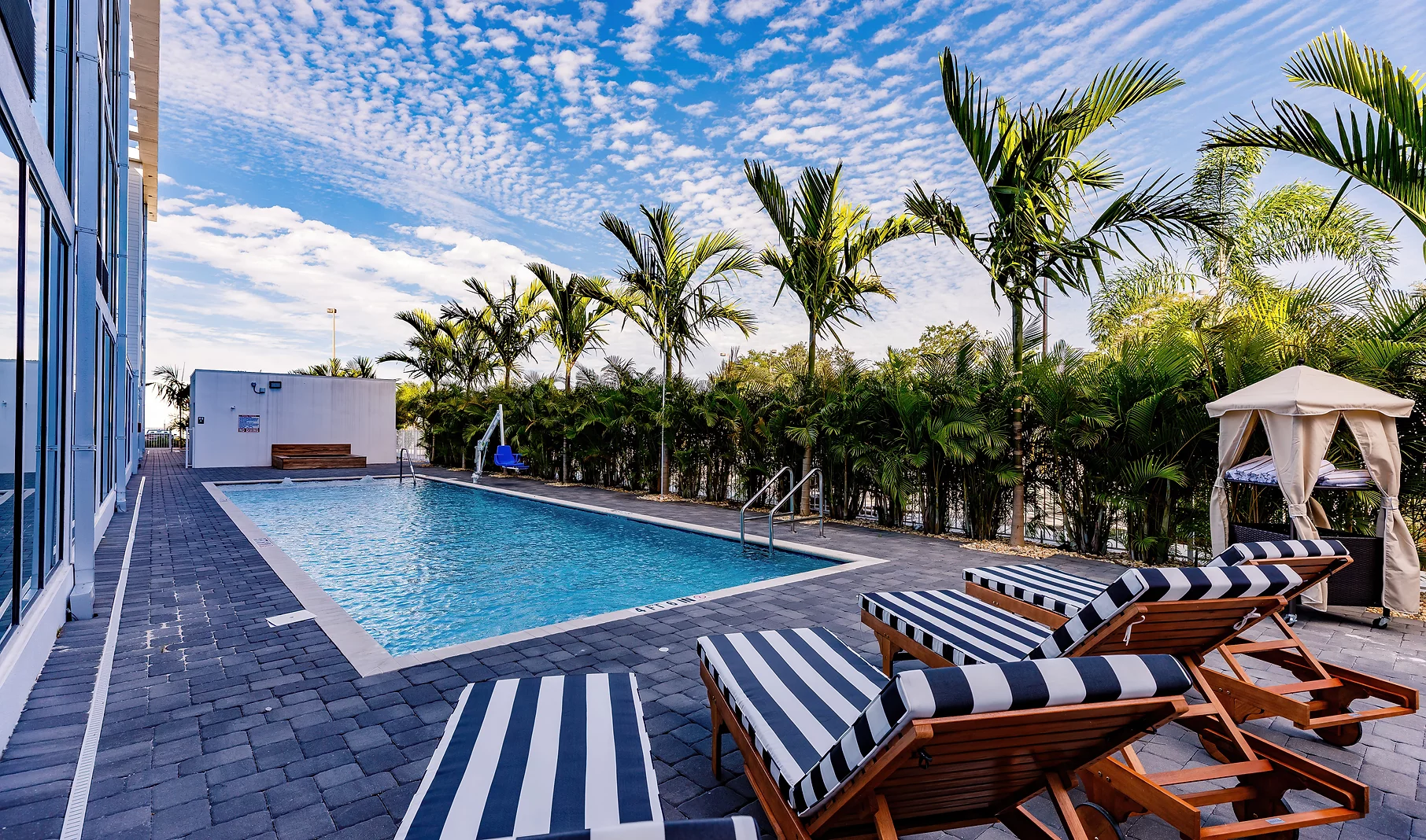 Deck Chairs Around Large Pool